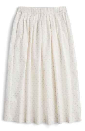 Women's J.crew Vintage Clip Dot Midi Skirt - Purple