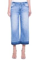 Women's Liverpool Jeans Company Release Hem Wide Crop Jeans - Blue