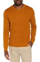 Men's J.crew Cotton & Cashmere Pique Crewneck Sweater, Size - Brown