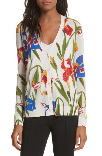 Women's Tory Burch Kaelyn Floral Cardigan - White