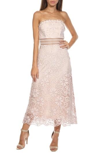 Women's Tfnc Yani Lace Strapless Midi Dress - Pink