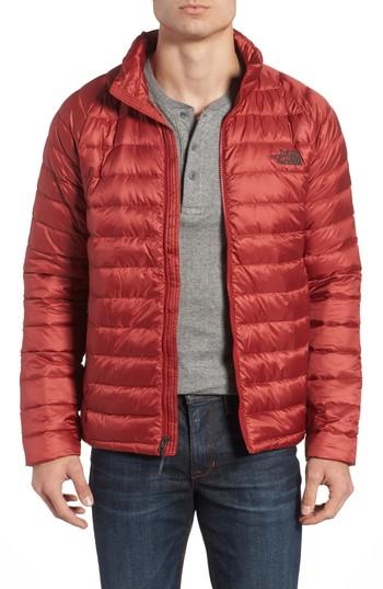 Men's The North Face Trevail Water Repellent Packable Down Jacket, Size - Red