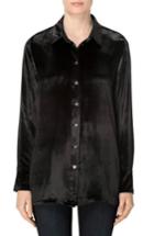 Women's J Brand Nora Velvet Shirt - Black