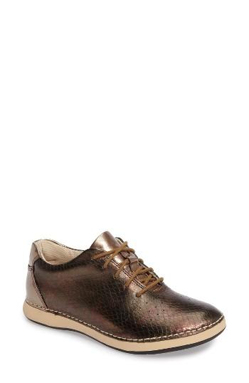 Women's Alegria Essence Lace-up Leather Oxford -8.5us / 38eu - Metallic