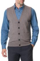 Men's Rodd & Gunn Haywards Merino Wool Sweater Vest - Brown