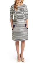 Women's Madderson London 'hannah' Stripe Maternity Shift Dress