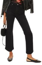 Petite Women's Topshop Dree Crop Flare Jeans X 28 - Black