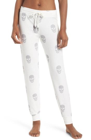 Women's Pj Salvage Skull Jogger Pants - Ivory