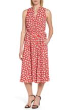 Women's Anne Klein New York Zuma Petal Drawstring Midi Dress, Size - Red