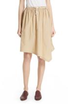 Women's Vince Asymmetrical Drawstring Cotton Skirt