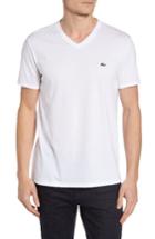 Men's Lacoste V-neck T-shirt (s) - White