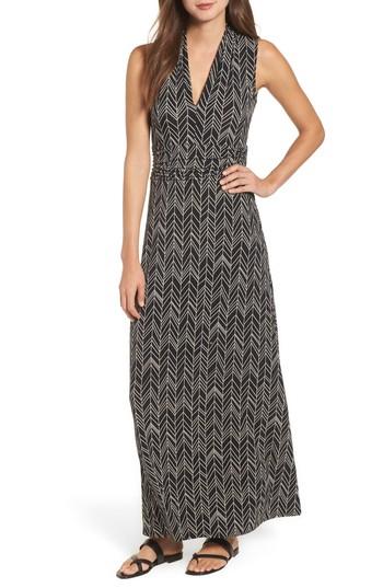 Women's Vince Camuto Herringbone Vine Maxi Dress, Size - Black