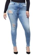 Women's Good American Good Waist Side Triangle Crop Skinny Jeans - Blue