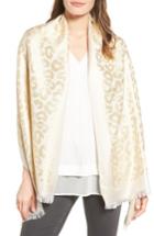 Women's Badgley Mischka Ocelot Jacquard Wrap, Size - Ivory
