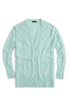 Women's J.crew Oversize Wool Blend Cardigan - Blue/green