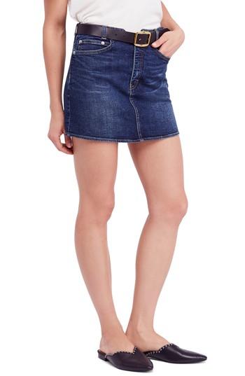 Women's Free People She's All That Denim Miniskirt - Blue