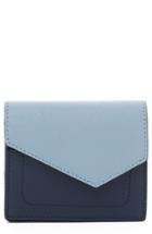 Women's Botkier Mini Cobble Hill Colorblock Leather Wallet - Blue