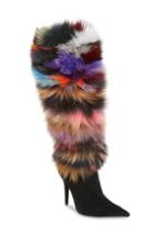 Women's Jeffrey Campbell Gamor Genuine Rabbit Fur Boot M - Black
