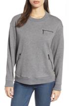Women's Kenneth Cole New York Zip Detail Sweatshirt - Grey