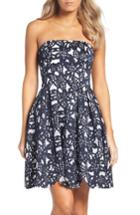 Women's Maggy London Bonded Mesh Fit & Flare Dress