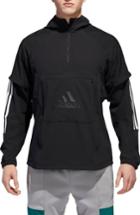 Men's Adidas Id Hooded Quarter Zip Jacket - Black