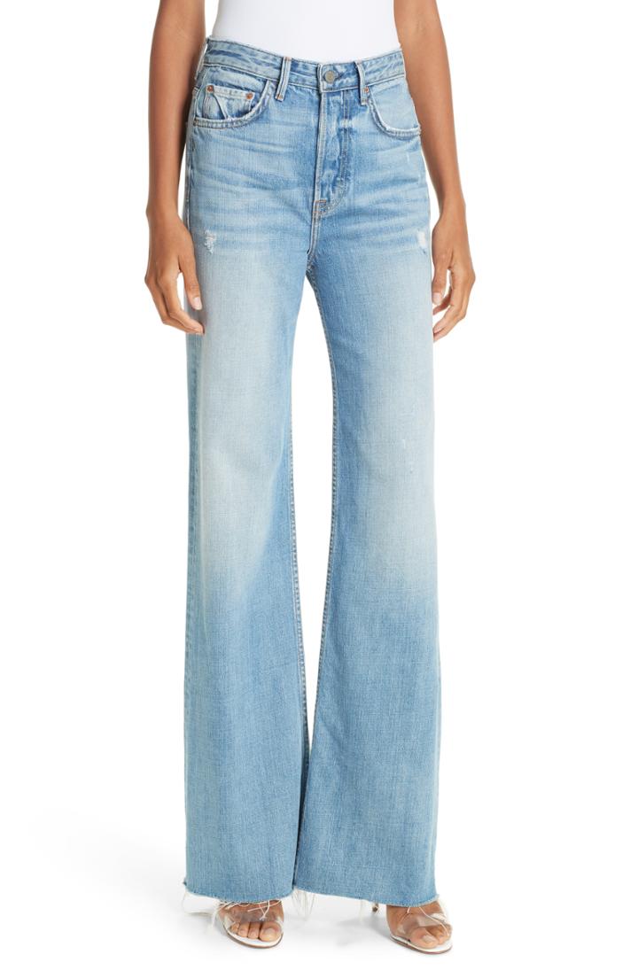 Women's Grlfrnd Carla Wide Leg Jeans - Blue