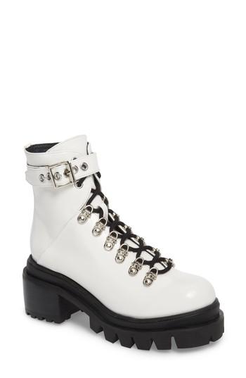 Women's Jeffrey Campbell Czech Lace-up Boot .5 M - White