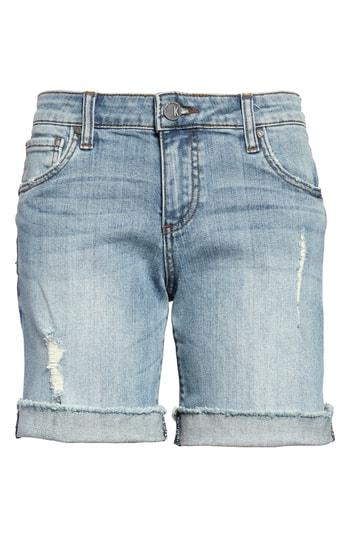 Women's Kut From The Kloth Catherine Ripped Denim Boyfriend Shorts