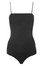 Women's Topshop Square Neck Ponte Bodysuit Us (fits Like 0) - Black