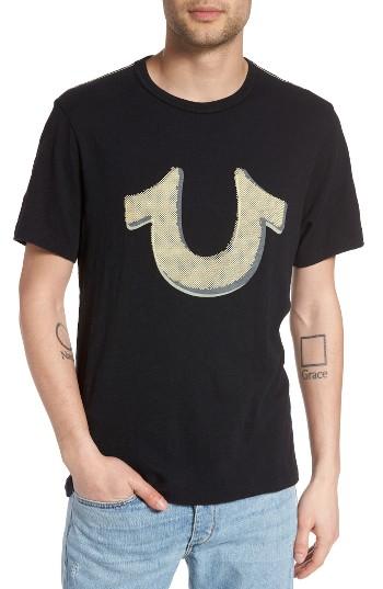 Men's True Religion Brand Jeans Pop Art Horseshoe Graphic T-shirt - Black