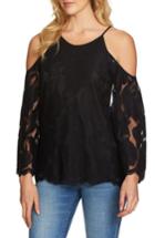 Women's 1.state Cold Shoulder Lace Top, Size - Black