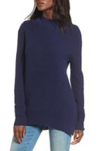 Women's Bp. Mock Neck Tunic Sweater, Size - Blue