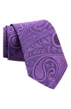Men's Gitman Paisley Silk Tie, Size X-long - Purple