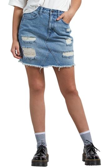Women's Volcom Stoned Denim Skirt - Blue