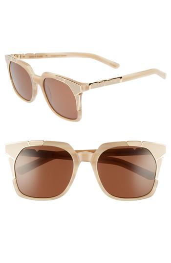 Women's Pared Tutti & Frutti 55mm Sunglasses - Pina Colada Gold/ Shell Brown