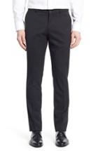 Men's Ballin Regular Fit Flat Front Trousers - Black