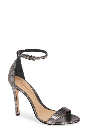 Women's Schutz Cadey Lee Ankle Strap Sandal M - Metallic