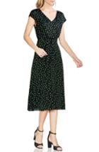 Women's Vince Camuto Polka Dot Midi Dress - Black