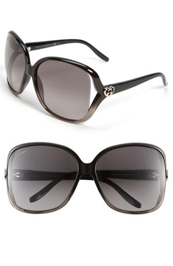 Gucci Heart Logo Sunglasses Black Gray