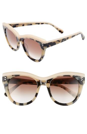 Women's Stella Mccartney 51mm Cat Eye Sunglasses - Avana