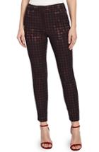 Women's Reiss Laura Metallic Houndstooth Ankle Pants Us / 14 Uk - Black
