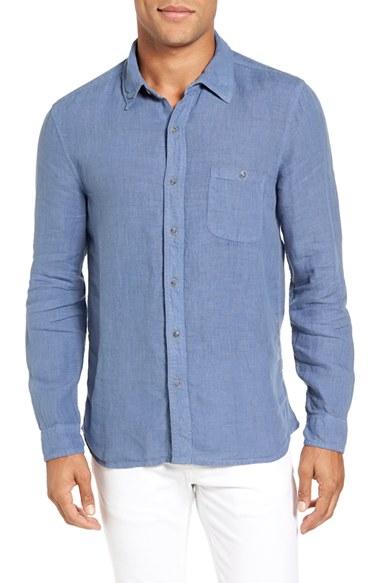 Men's Velvet By Graham & Spencer Shayne Slub Woven Sport Shirt