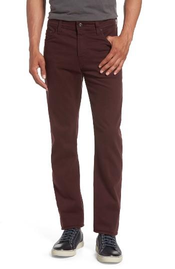 Men's Ag Jeans Everett Sud Slim Straight Fit Pants X 32 - Burgundy