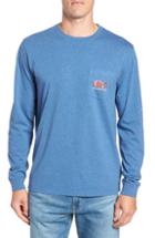 Men's Vineyard Vines Football Whale Long Sleeve Pocket T-shirt - Blue