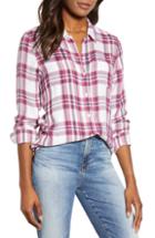 Women's Lucky Brand Classic Plaid Shirt - Purple