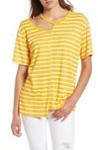 Women's Bp. Stripe Remix Tee - Yellow
