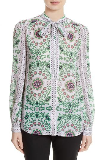 Women's Tory Burch Kia Print Silk Blouse