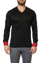 Men's Maceoo Long Sleeve V-neck (s) - Black