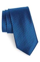 Men's Nordstrom Men's Shop Basketweave Silk Tie, Size X-long - Blue