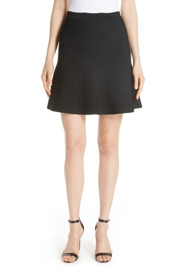Women's Theory Flared Miniskirt, Size - Black